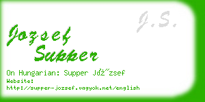 jozsef supper business card